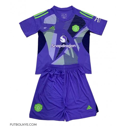 Camiseta Manchester United Portero Primera Equipación para niños 2024-25 manga corta (+ pantalones cortos)